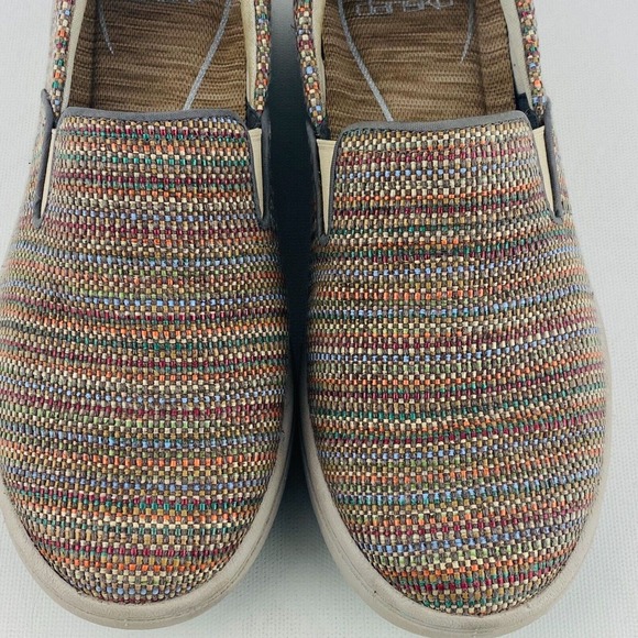 Womens 38 US 7.5-8 Dansko Belle Slip‎ On Sneakers Textured Canvas Striped Shoes - Picture 10 of 11
